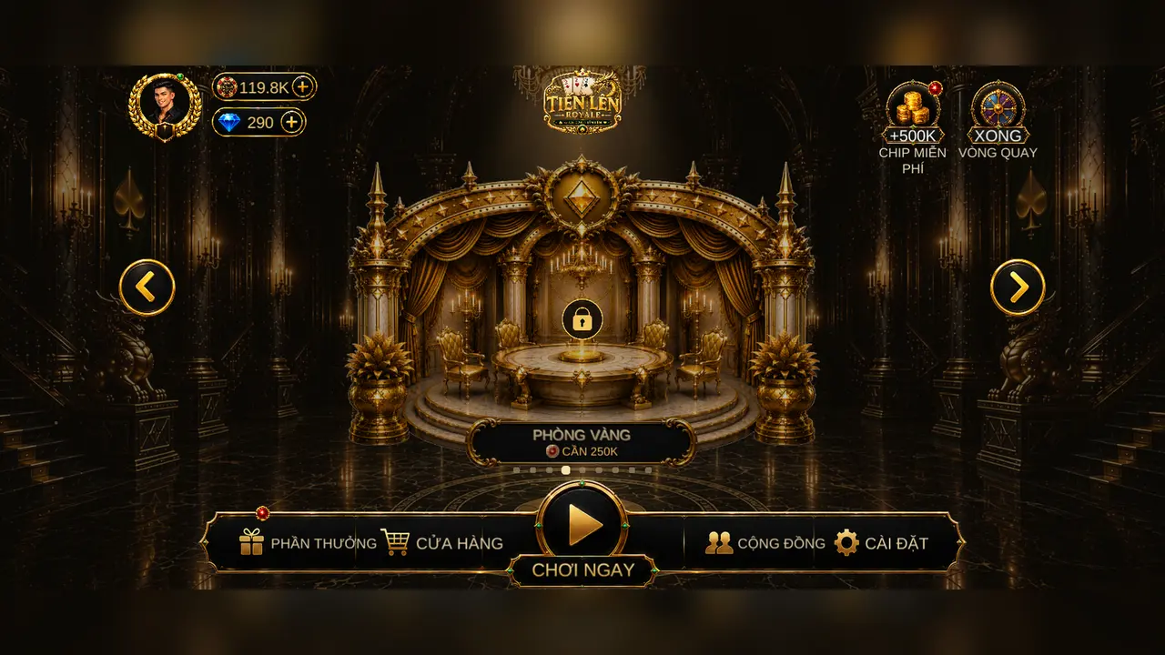 The Gold hall in the lobby carousel